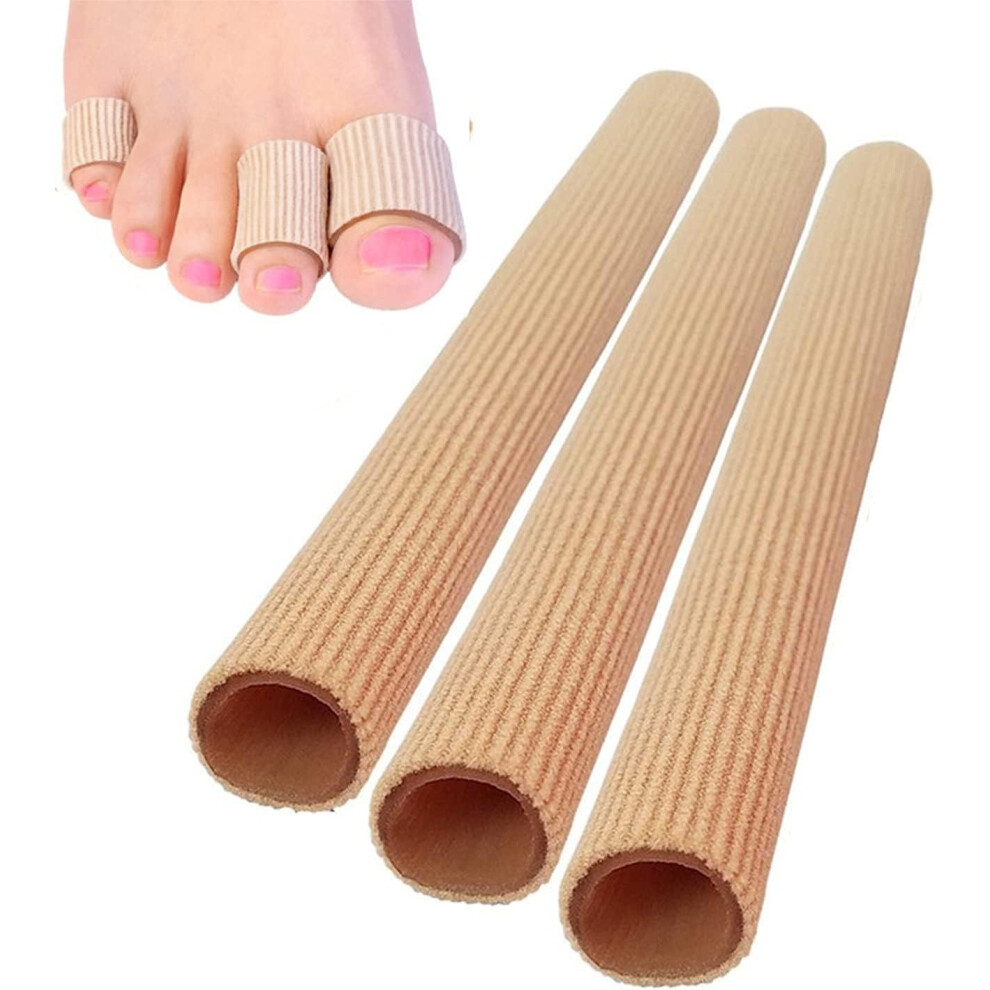 Pack of 3 Silicone Toe Protection Tubular Bandage Finger Protection Gel Toe Pads Diameter 1.5cm