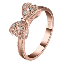 'Ring 925 Silver Women's Silver Rings with Jewellery Band Ring Birthday Shiny Rings Women Engagement Ring Wedding Rings Engagement eg rose gold 6'