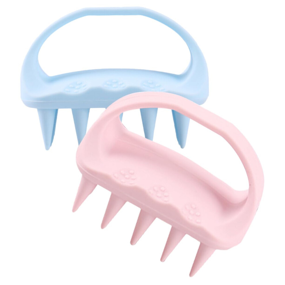 2 pieces scalp massage brush with soft bristles for relaxing hair wash and improved blood circulation, for home and travel use.