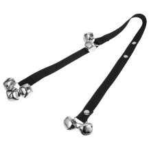 Indoor dog doorbell rope for pets, dog training tool, puppy bell rope, dog bell pull rope, stainless steel, black