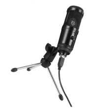 USB Condenser Microphone for Computer Recording with Table Tripod, Ideal for Gaming, Video Chat, and Singing.