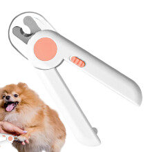 Pet Nail Clippers  Cat Paw Nail Trimmer with Bright LED Light  Pet Paw Grooming Stand for Animals, Puppy, Kitten, Pink