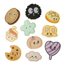 10 Pieces Cartoon Food Patches Hamburger Iron On Embroidered Patches Cookie Sewing Patches for Clothes Hat Jeans 10 Sets