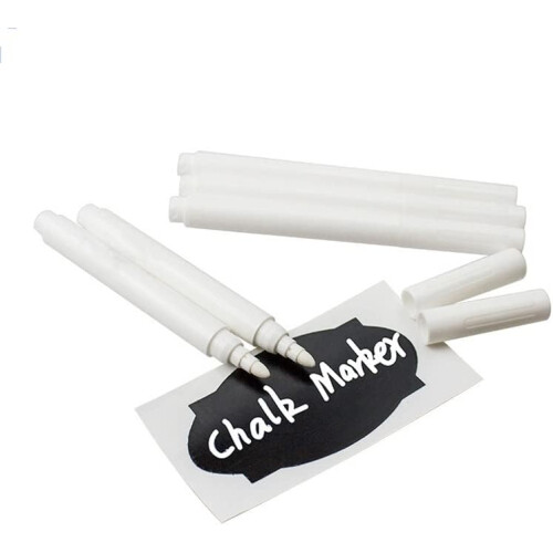 Chalk 12 Pieces White Liquid Chalk Erasable Pen Marker for Glass Windows 1
