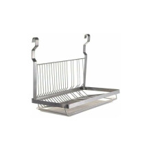 Height Adjustable Kitchen Rack, Ventilated Spoon Cage for Quick Drying, Stainless Steel Drain Rack with Easy Wash Surface, Compatible with Foldable Dr