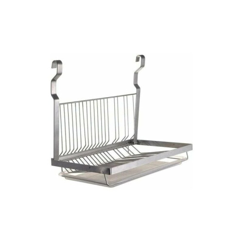 Height Adjustable Kitchen Rack, Ventilated Spoon Cage for Quick Drying, Stainless Steel Drain Rack with Easy Wash Surface, Compatible with Foldable Dr