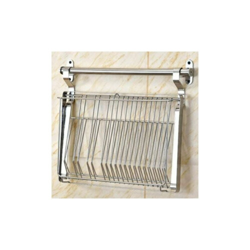Height Adjustable Kitchen Rack, Ventilated Spoon Cage for Quick Drying, Stainless Steel Drain Rack with Easy Wash Surface, Compatible with Foldable Dr 2