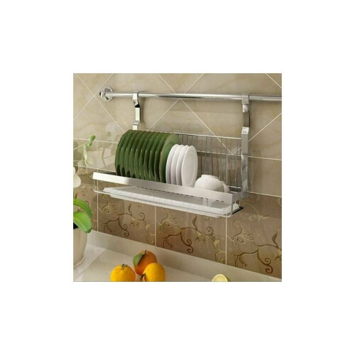 Height Adjustable Kitchen Rack, Ventilated Spoon Cage for Quick Drying, Stainless Steel Drain Rack with Easy Wash Surface, Compatible with Foldable Dr 1