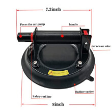 Ventose professionali per finestre, ventosa industriale con impugnatura ergonomica antiscivolo per superfici lisce, ventosa sottovuoto per vetro per