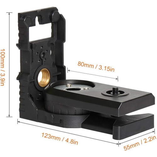 Adaptateur de montage réglable, conception compacte avec options d'installation polyvalentes pour niveaux laser 1