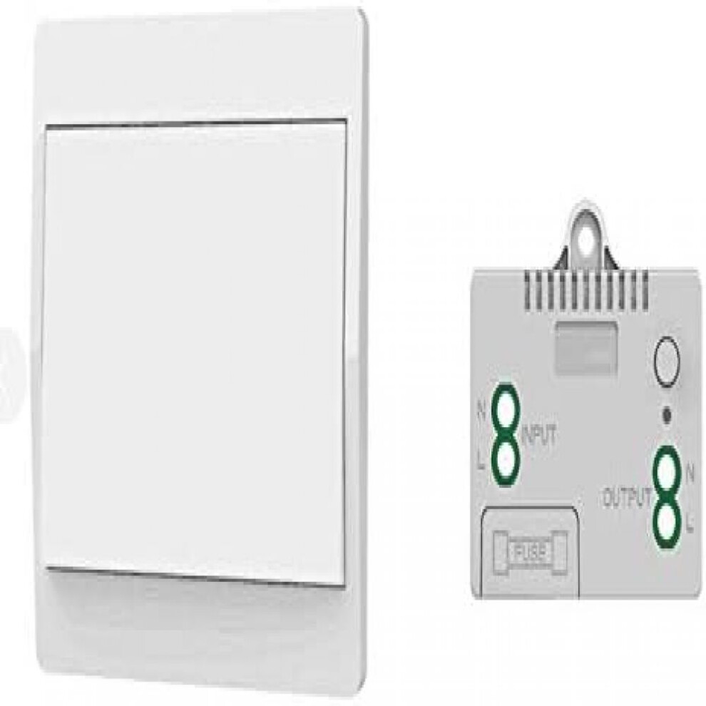 Wireless Light Switch Kit, Fire And Water Resistant, Expandable Remote Control For Halogen To Led Bulbs, Up To 150M Range, No Battery Or Wiring Needed 9004841739328