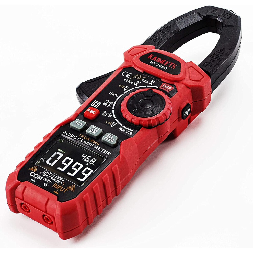 Efficient Digital Clamp Meter, Data Retention Multifunction Meter For Comprehensive Electrical Diagnostics (Ht208d) 9433291761502