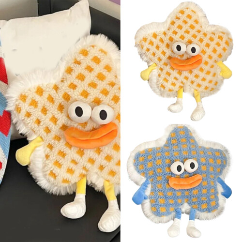 Sofa Cushion with Cartoon Sausage Lips Star Shape Soft-Red 2