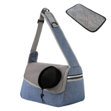 Dog carrier bag, pet carrier bag Adjustable, breathable, travel pet carrier, pet supplies Blue