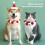 3PCS Plush Christmas Collar Comfortable Pet Collars for Cats-S 3