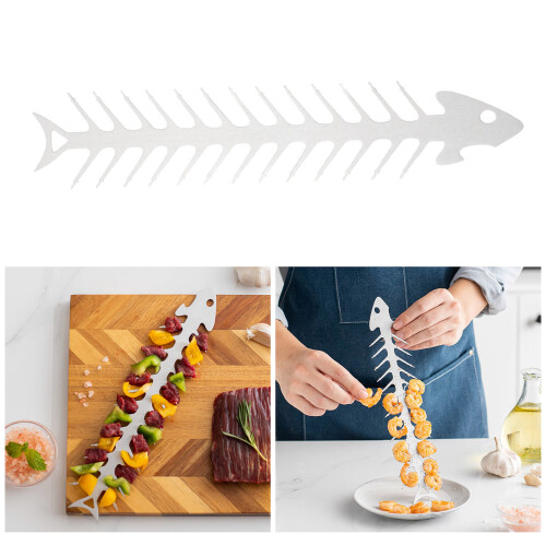 Fourchette à rôtir réutilisable en acier inoxydable, brochette 1