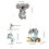 Support de lunettes d'animaux de dessin-Koala grimpant sur corde 4