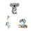 Support de lunettes d'animaux de dessin-Koala grimpant sur corde 2