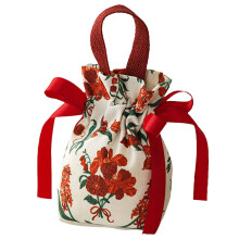 Sacs de rangement de bonbons élégants et-Style fleur bordeaux