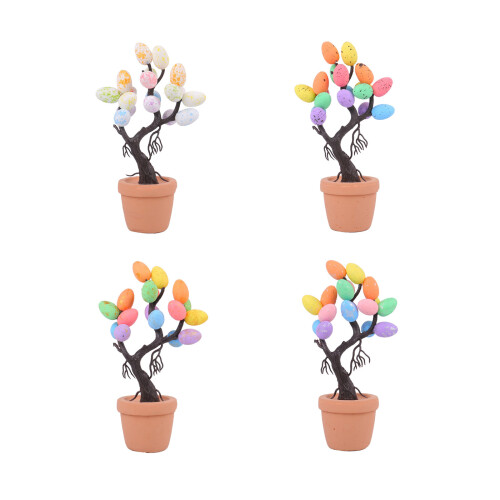 Decorative Easters Eggs Tree Potted Plant-Gold spotted Easter 1