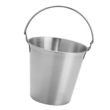 Mini-Edelstahleckereiswürfelbehälter mit Henkel, 200 g, Silber, 11x10,5x8 cm