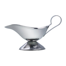 Stainless Steel Gravy Boat with Handle, 21cm Elegant Sauce Server for Kitchen and Dining