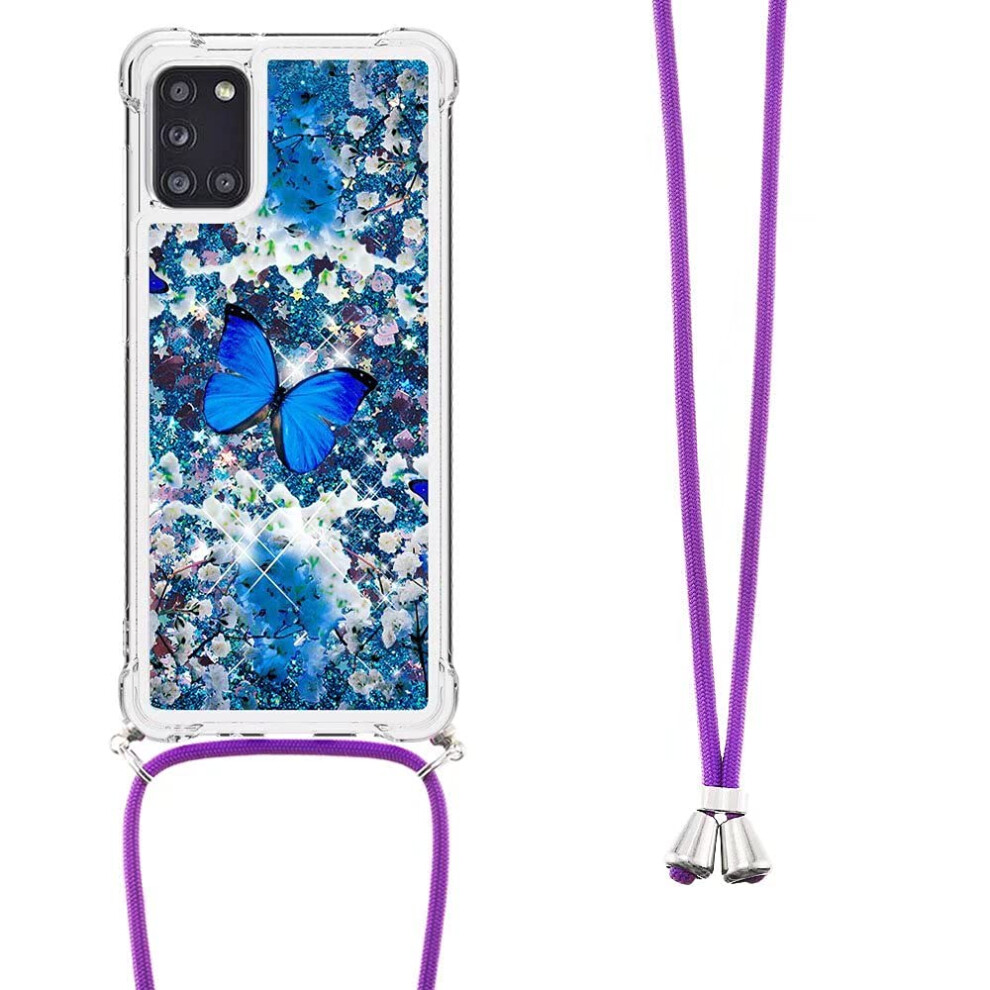 Mobile Phone Case For Xiaomi Redmi Note 13 5G, Glitter Diamond Ultra Thin Soft Silicone Case Butterfly Blue 9347817924114