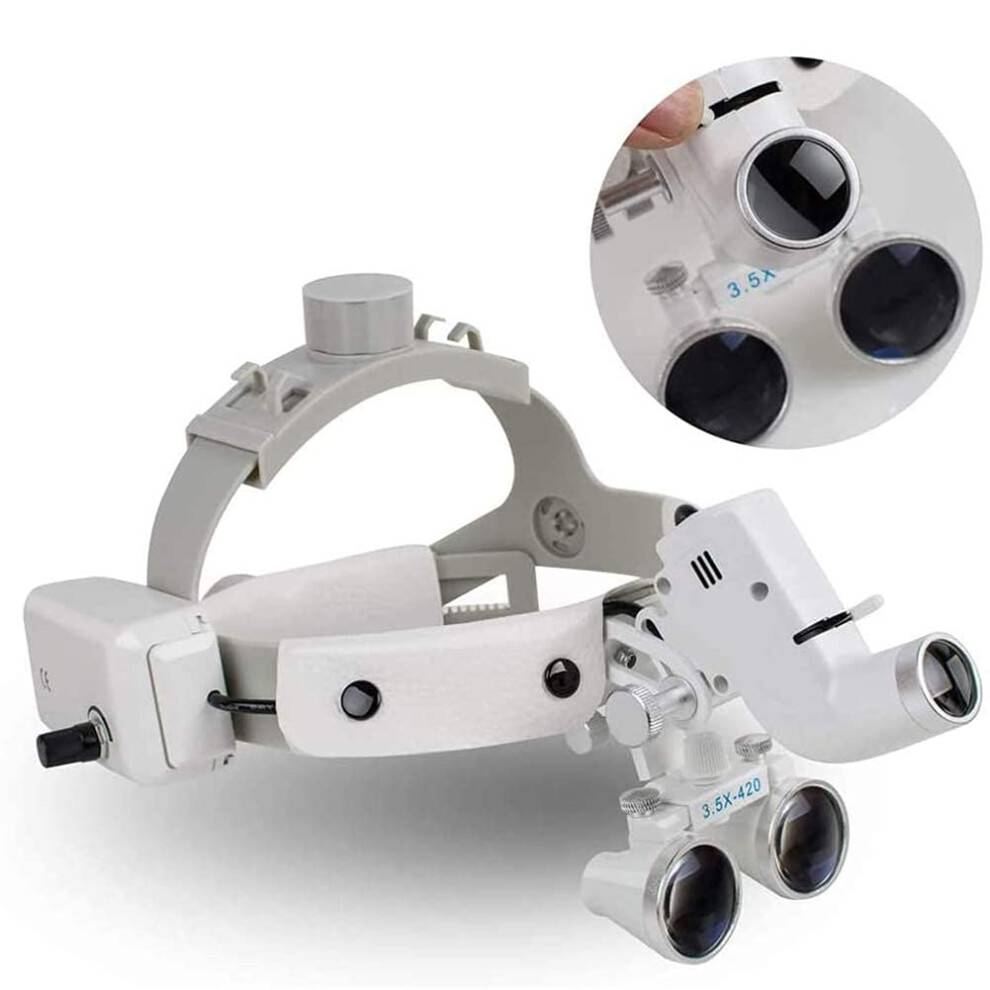 Dental Loupes Binocular 3.5X Surgical Loupes With Brightness Headlight 420Mm Working Distance 9412369099907