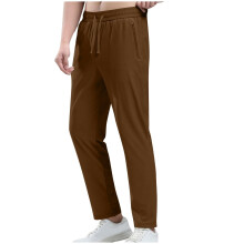 Men's Summer Trousers, Long, Plain Chino Trousers, Summer Casual Leisure Trousers