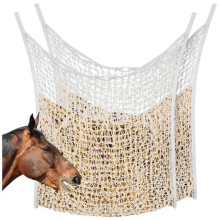 Hay feed bag for horses, net for slow feeding, travel stable bag, hay bucket