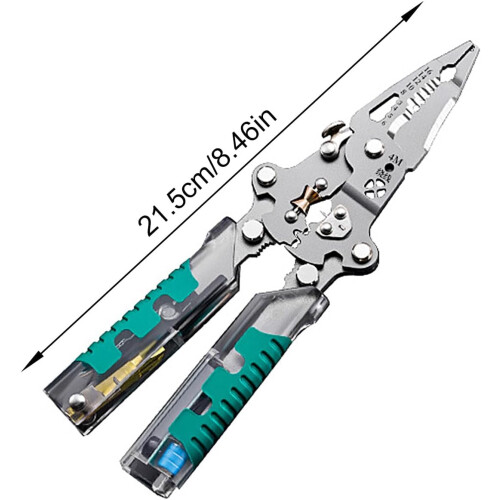 Ergonomic Folding Electrician Wire Stripper Foldable Cutter With Voltage Detectors And Testing Function Screwdriver Tool 2