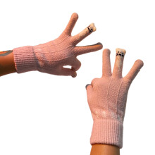 Gants tactiles en forme de chats adorables pour femmes et-roses