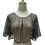 Châle décoré de paillettes, châle en Polyester doux,-l'or noir 1