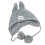 Chapeau d'oreille de lapin populaire pour adolescents-Gris 1