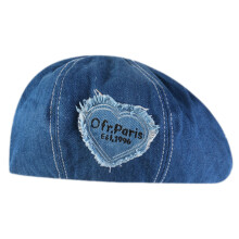 British Stylish Newsies Cabbie Headwear Peintre-L'amour en bleu