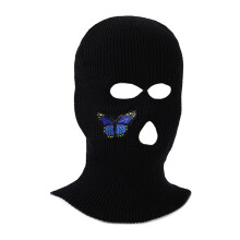 Chapeau en tricot Unique cagoule tĂŞte de mort casquettes-Noir