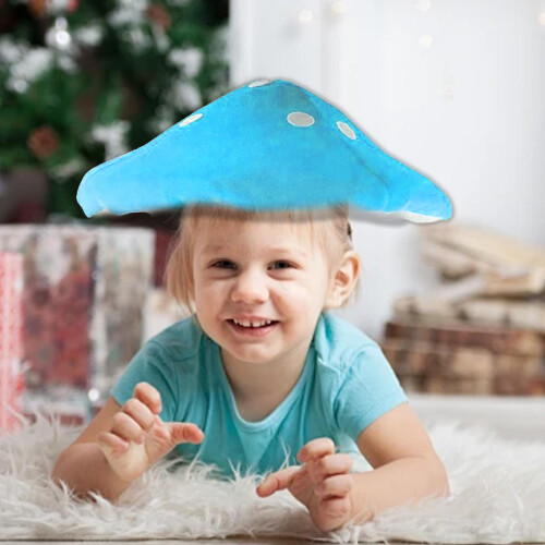 Couvre-chef en forme de champignon pour mascarades de-Bleu 1