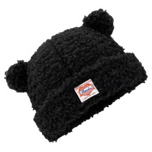 Bonnets avec oreilles d'ours amusants, pull en peluche,-Noir
