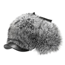 Casquettes à rabat d'oreille chaudes d'hiver, chapeau en-Gris