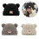 Bonnets avec oreilles d'ours amusants, pull en peluche,-Noir 2