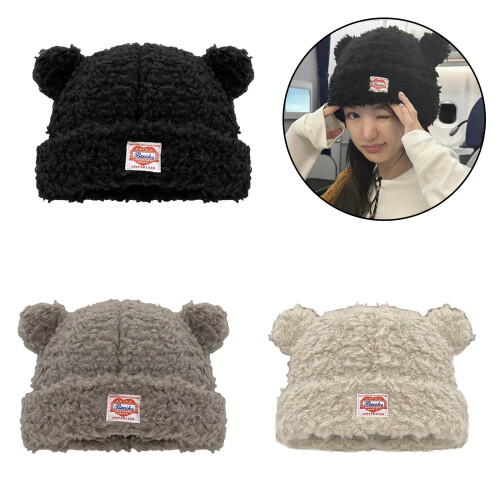 Chapeau polaire multi-usage avec oreilles d'ours pour-Beige 2