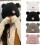 Bonnets avec oreilles d'ours amusants, pull en peluche,-Noir 4