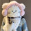 Multi-usage chats oreille écharpe gants chapeau avec-Rose 6