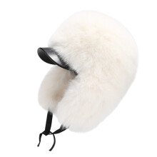 Chapeau Ushanka en peluche chaude à la mode, chapeau de-Beige