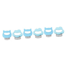 Pack of 6 Pet Comb Cat Care Accessories Compact Pet Hair Brush ABS Blue