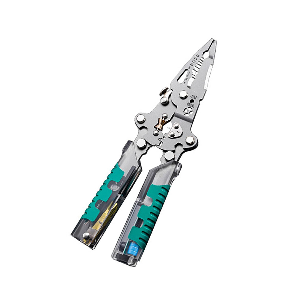 Wire Stripper Ergonomic Folding Electrician Wire Stripper Voltage Checker Steel Stripping Tool 9426802733372