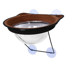 Pet Kitty Seat Suction Hammock Window Perch Bed Hanging Shelf Cat Toys Brown Window Mount Suction Cup Cat Window Perch