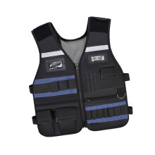 Werkweste with pockets, weight distribution, work vest, purpose tool vest for electricians, woodworkers, builders, blue