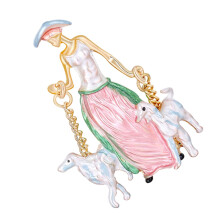 1PC Creative Girls Brooch Pin Decoration for Women with Modern Design, Versatile for Clothing, Available in Various Colors