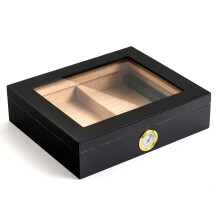 Cigar Humidor Cabinet For 2035 Cigars Spanish Cedar Lined Desktop Humidor With Hygrometer And Humidifier Black
